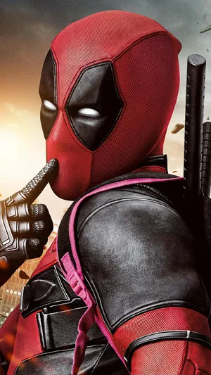 Show Your Love For Marvel's Merc With A Mouth With The Deadpool Iphone Wallpaper