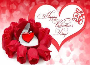 Show Your Love This Valentine’s Day With A Romantic Heart-shaped Proposal! Wallpaper