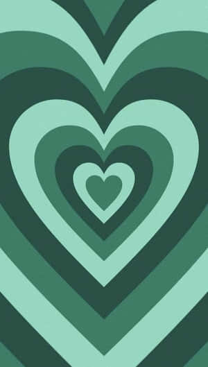 Show Your Love With These Romantic Mint Green Hearts Wallpaper