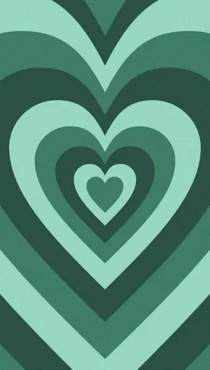 Show Your Love With These Romantic Mint Green Hearts Wallpaper