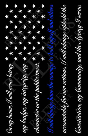 Show Your Support And Honor Our Police, Promote The Thin Blue Line Wallpaper