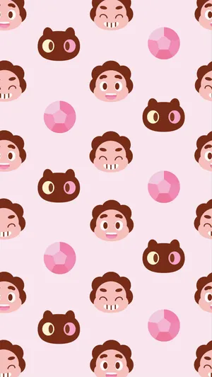 Show Your Support For Steven Universe With This Eye-catching Phone Design Wallpaper