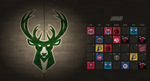Show Your Support For Your Milwaukee Bucks With This Team Logo. Wallpaper