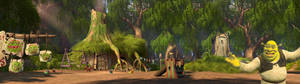 Shrek Panoramic View Wallpaper