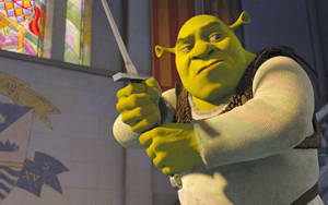 Shrek The Third Wielding A Sword Wallpaper