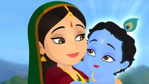 Shri Krishna With Mother Devaki Wallpaper