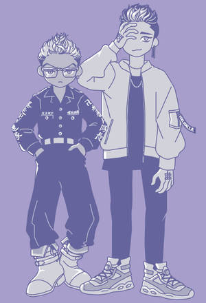 Shuji Hanma And Tetta Kisaki Wallpaper