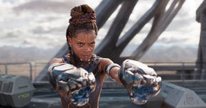 Shuri Battle Stance Wakanda Forever Wallpaper