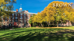 Side-angle Photo Of Brown University Building Wallpaper