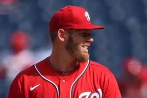 Side Photo Of Baseballer Stephen Strasburg Wallpaper