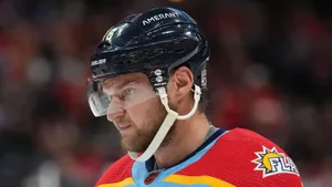 Side Profile Aleksander Barkov Florida Panthers Wallpaper