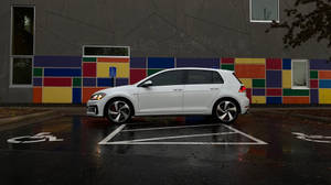 Side Shot White Golf Gti Wallpaper