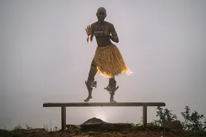 Sierra Leone Woman Performing Traditional Dance Wallpaper