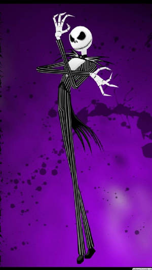 Signature Pose Of Jack Skellington Wallpaper