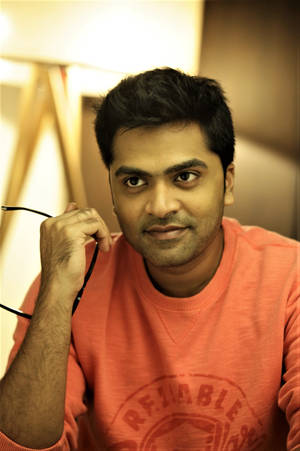 Silambarasan Tr Simbu Orange Shirt Wallpaper