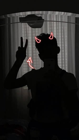 Silhouette Devil Doodles Instagram Profile Wallpaper