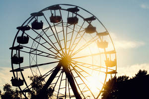 Silhouette Ferris Wheel Wallpaper