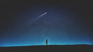 Silhouette Under Moonlight 4k Sky Wallpaper