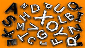 Silver Alphabets Wallpaper