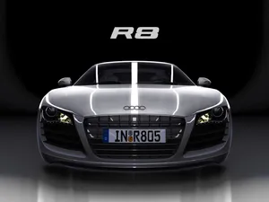 Silver Audi R8 Front Wallpaper