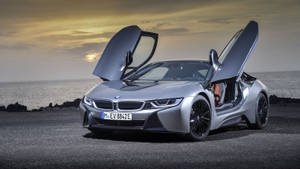 Silver Bmw I8 Roadster Wallpaper