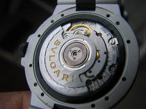 Silver Bvlgari Watch Movement Wallpaper