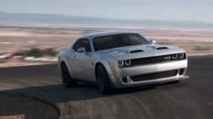 Silver Dodge Hellcat Wallpaper