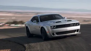 Silver Dodge Hellcat Wallpaper