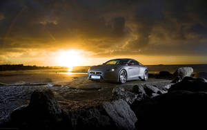 Silver Exagon Furtive Sunset Wallpaper