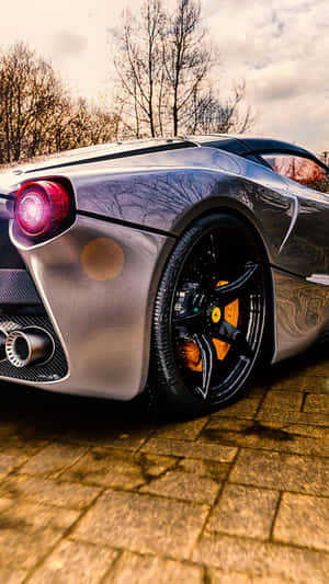 Silver Expensive Ferrari Wallpaper