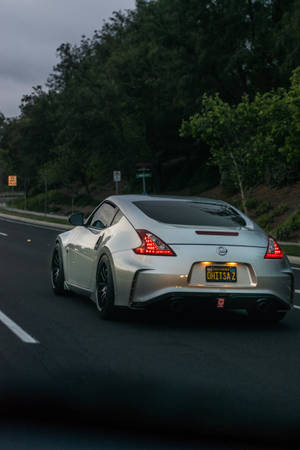 Silver Nissan 370z Wallpaper