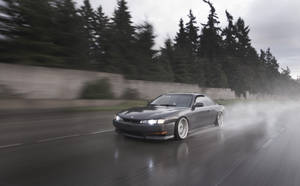 Silver Nissan Silvia S14 Wallpaper