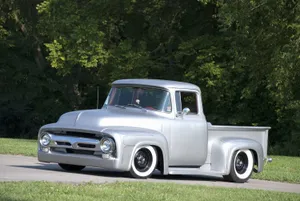 Silver Old Ford Truck Wallpaper