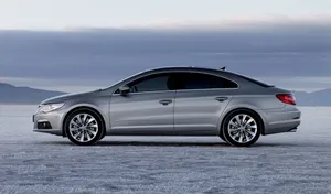 Silver Volkswagen Side View Wallpaper