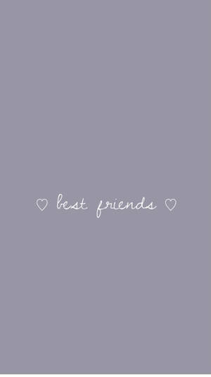 Simple Best Friends And Hearts Wallpaper