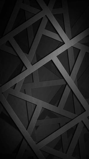 Simple Black 3d Square Geometric Phone Wallpaper