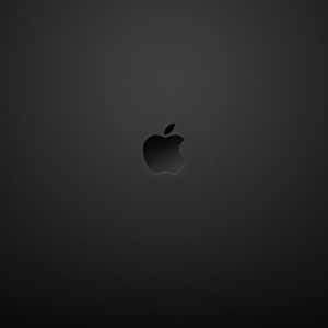Simple Black Ipad With Apple Logo Wallpaper