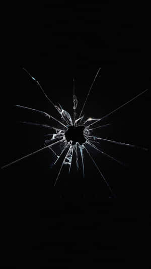 Simple Black Ipad With Broken Glass Wallpaper