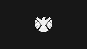 Simple Black Marvel Shield Logo Wallpaper