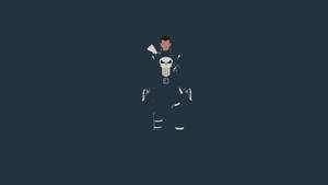 Simple Black Minimalist Aesthetic Marvel The Punisher Wallpaper