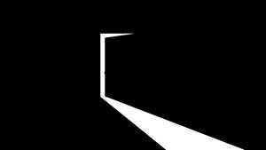 Simple Black Open Door Wallpaper