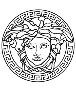 Simple Black Versace Logo Wallpaper