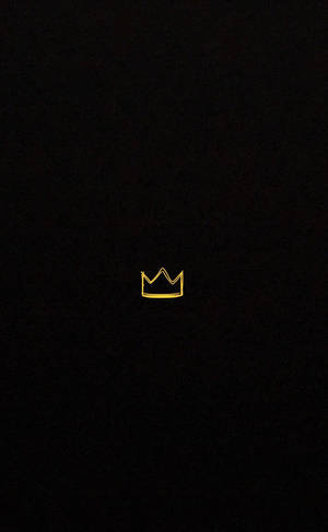 Simple Black Yellow Crown Wallpaper