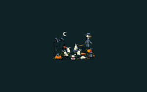 Simple Bunny Halloween Wallpaper