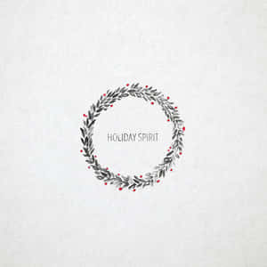 Simple Christmas Wreath With Holiday Spirit Ipad Wallpaper