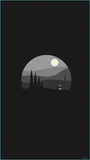 Simple Clean Forest Artwork Wallpaper