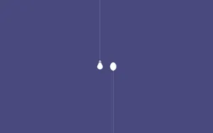 Simple Clean Lightbulb And Baloon Wallpaper