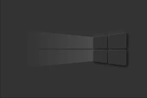 Simple Dark Windows Logo Wallpaper