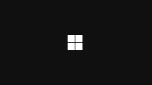 Simple Dark Windows With Logo Wallpaper