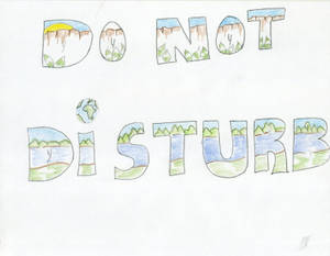 Simple Do Not Disturb Drawing Wallpaper